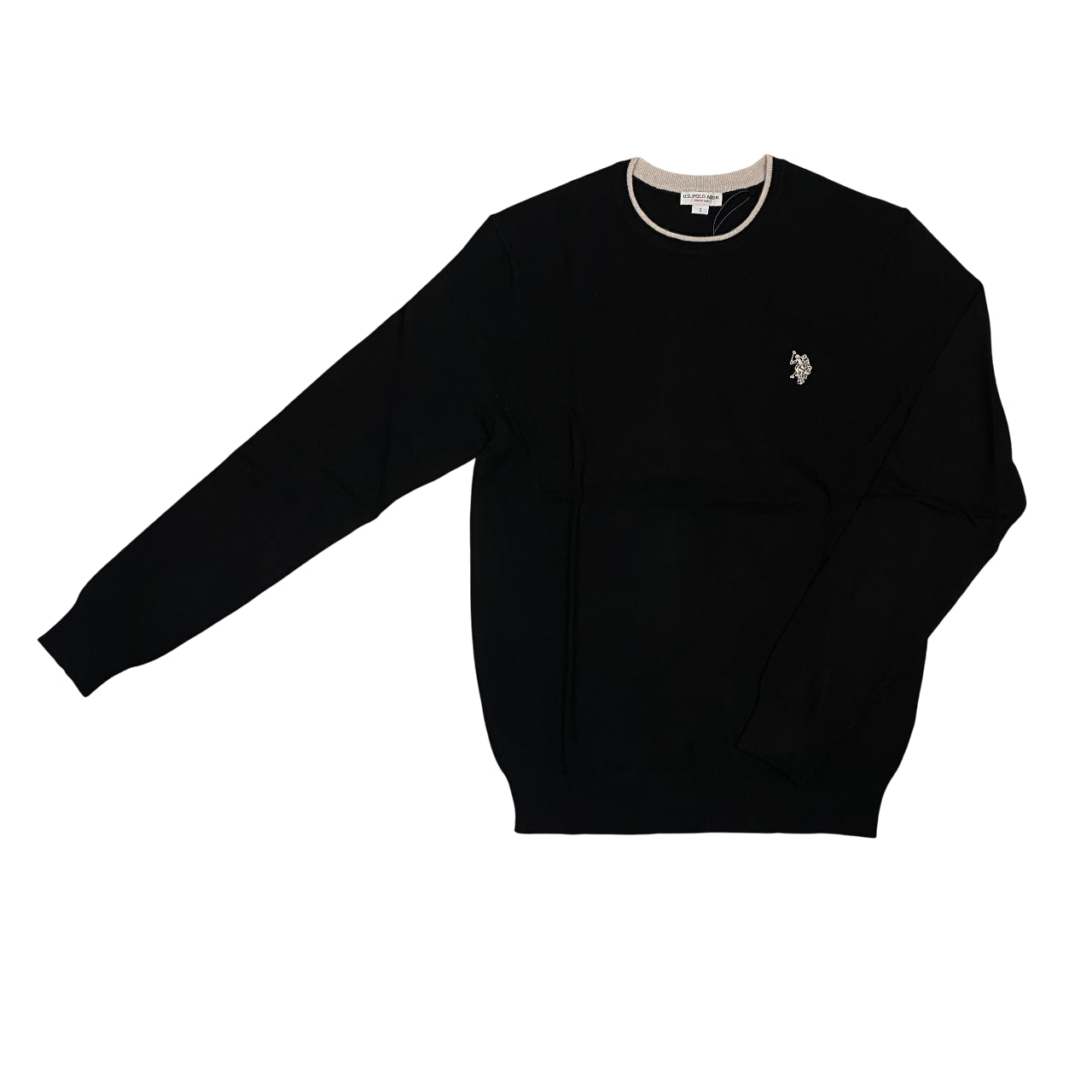 US Polo Assn Maglia Girocollo Misto Lana e Viscosa US42173007 199 Nero – Comfort Classico, Stile Versatile e Qualità Tradizionale