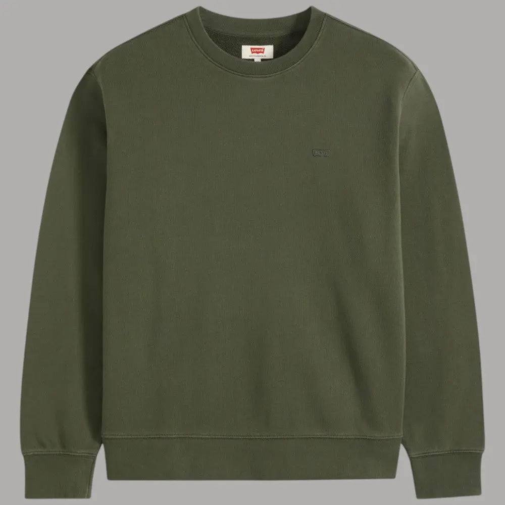 Levi’s – Felpa Uomo New Original Housemark 359090083 verde| Cotone Better Cotton, Logo Iconico, Comfort Casual Everyday