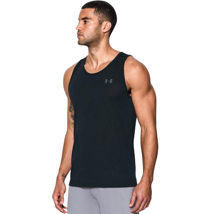 Canotta Under Armour HeatGear 1242793-007 antracite da uomo per running, vista frontale