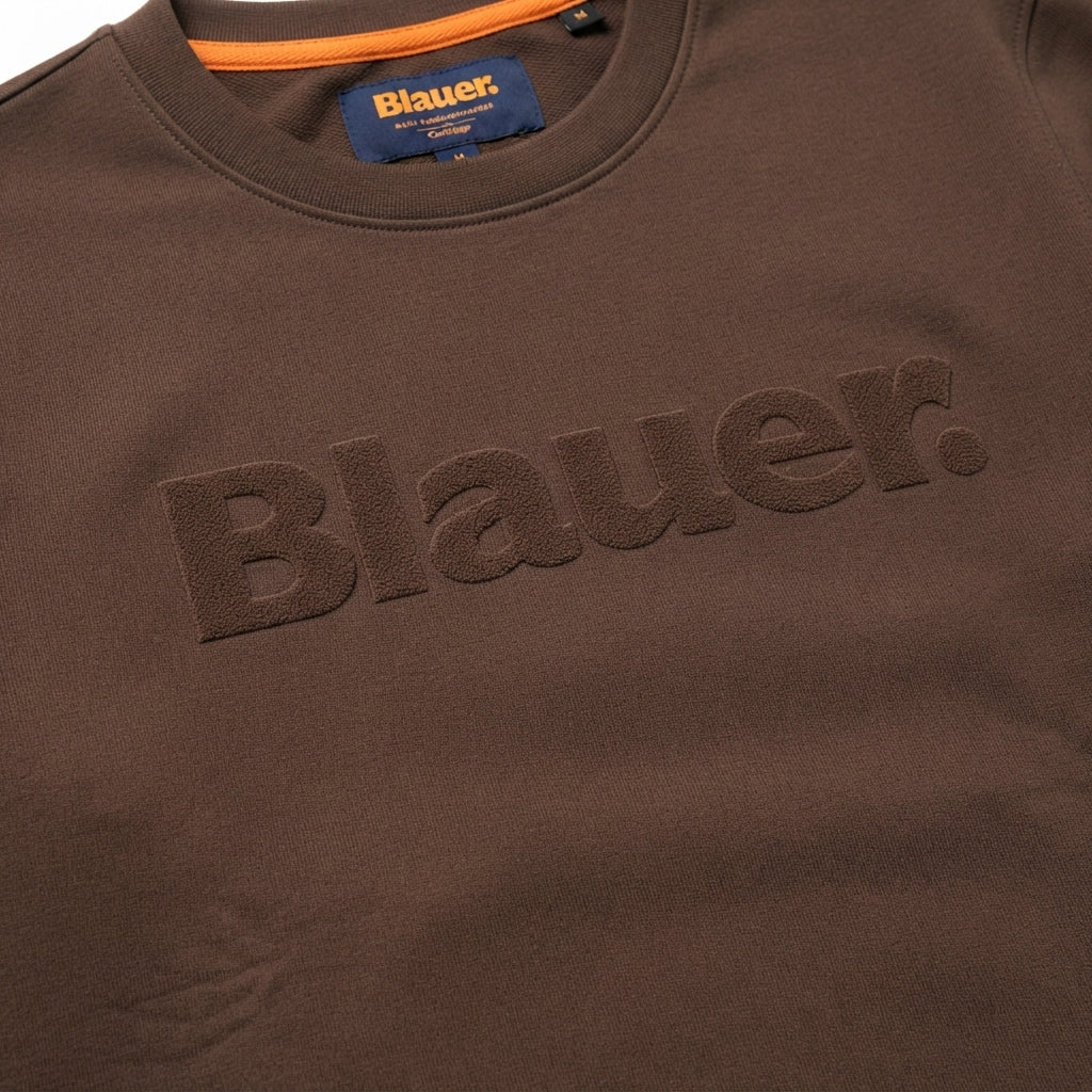 Blauer felpa girocollo da uomo Crosby 26WBLUF3317 007693 382 marrone
