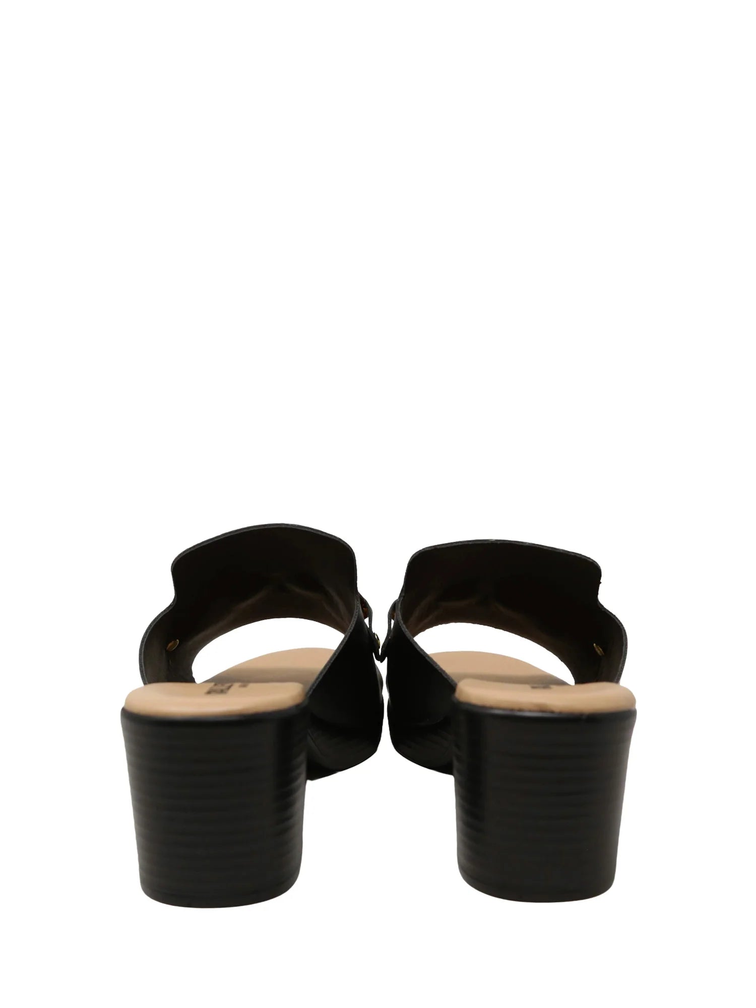Valleverde Sandalo in Pelle con Tacco Donna Nero - 55453