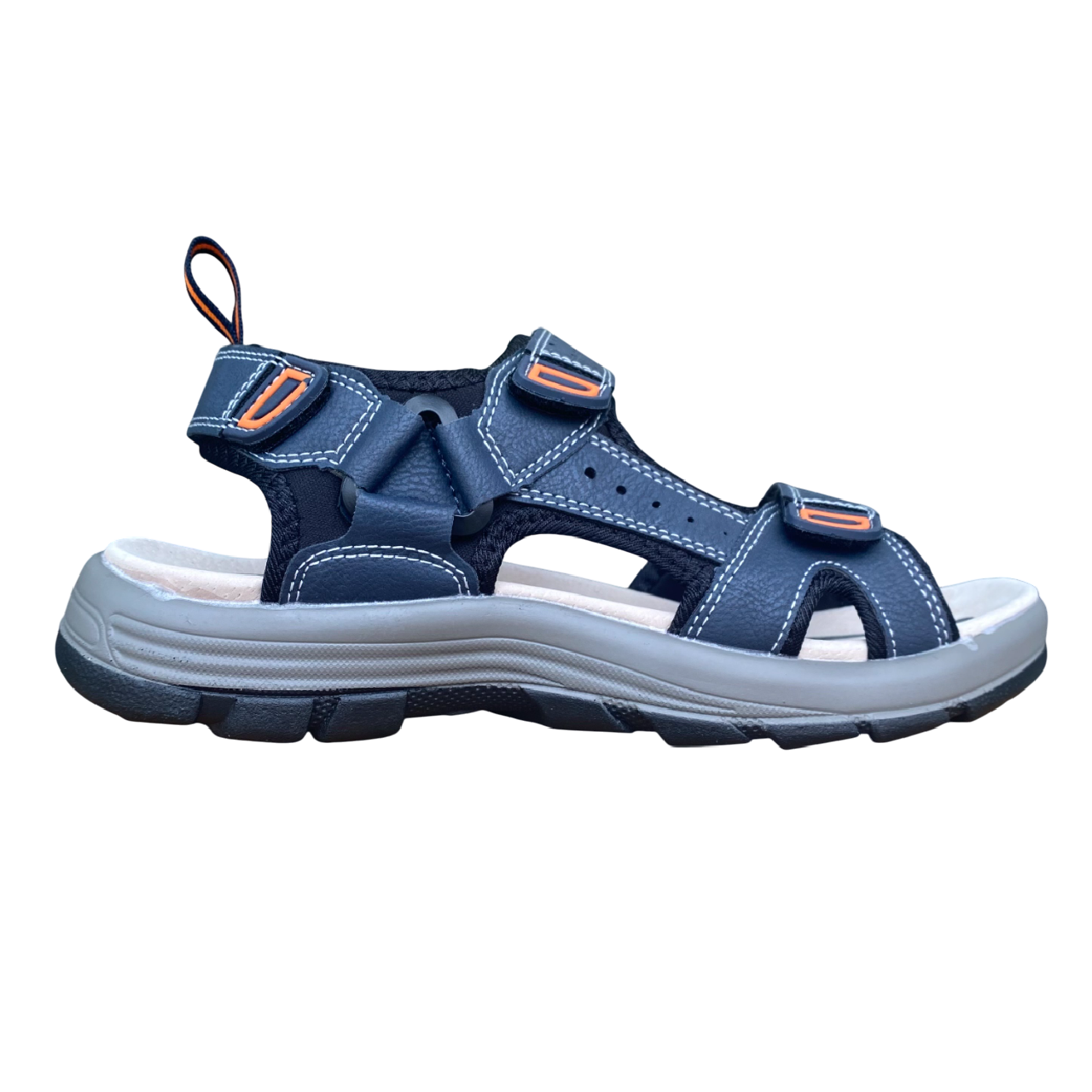 Valleverde sandalo da uomo con plantare ergonomico in pelle 54803 blu