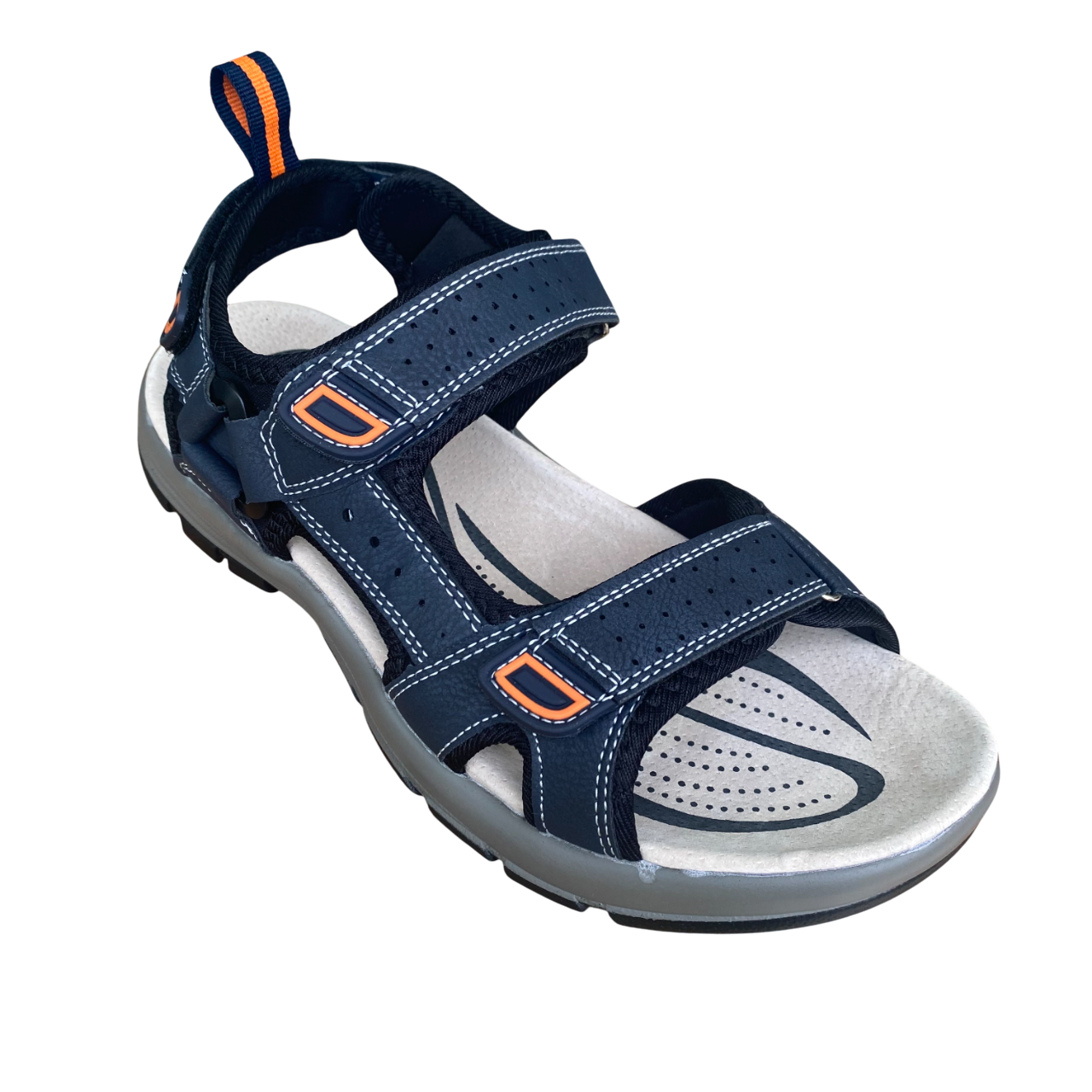 Valleverde sandalo da uomo con plantare ergonomico in pelle 54803 blu