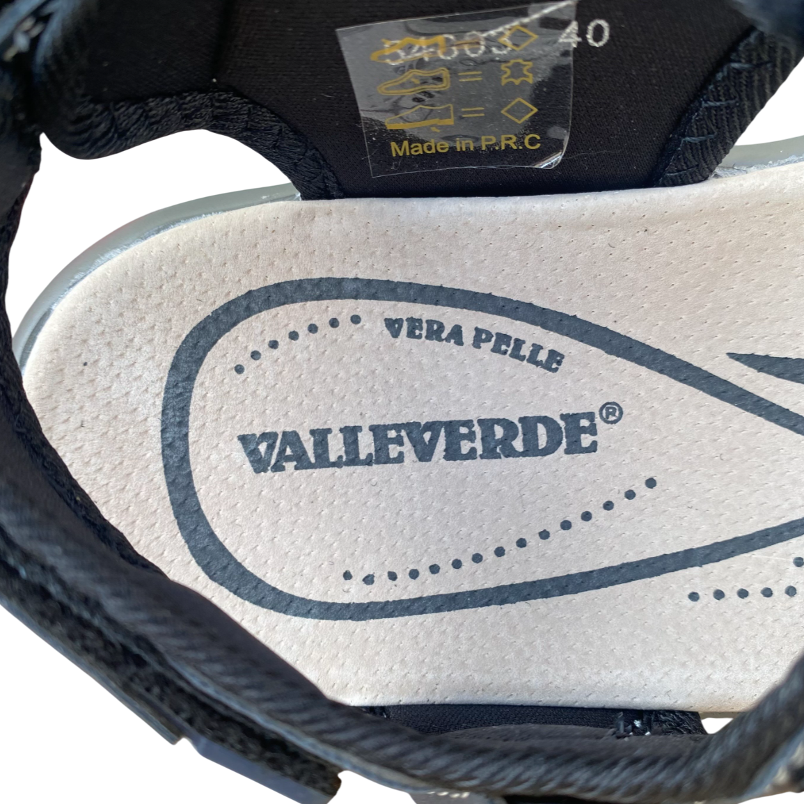 Valleverde sandalo da uomo con plantare ergonomico in pelle 54803 blu