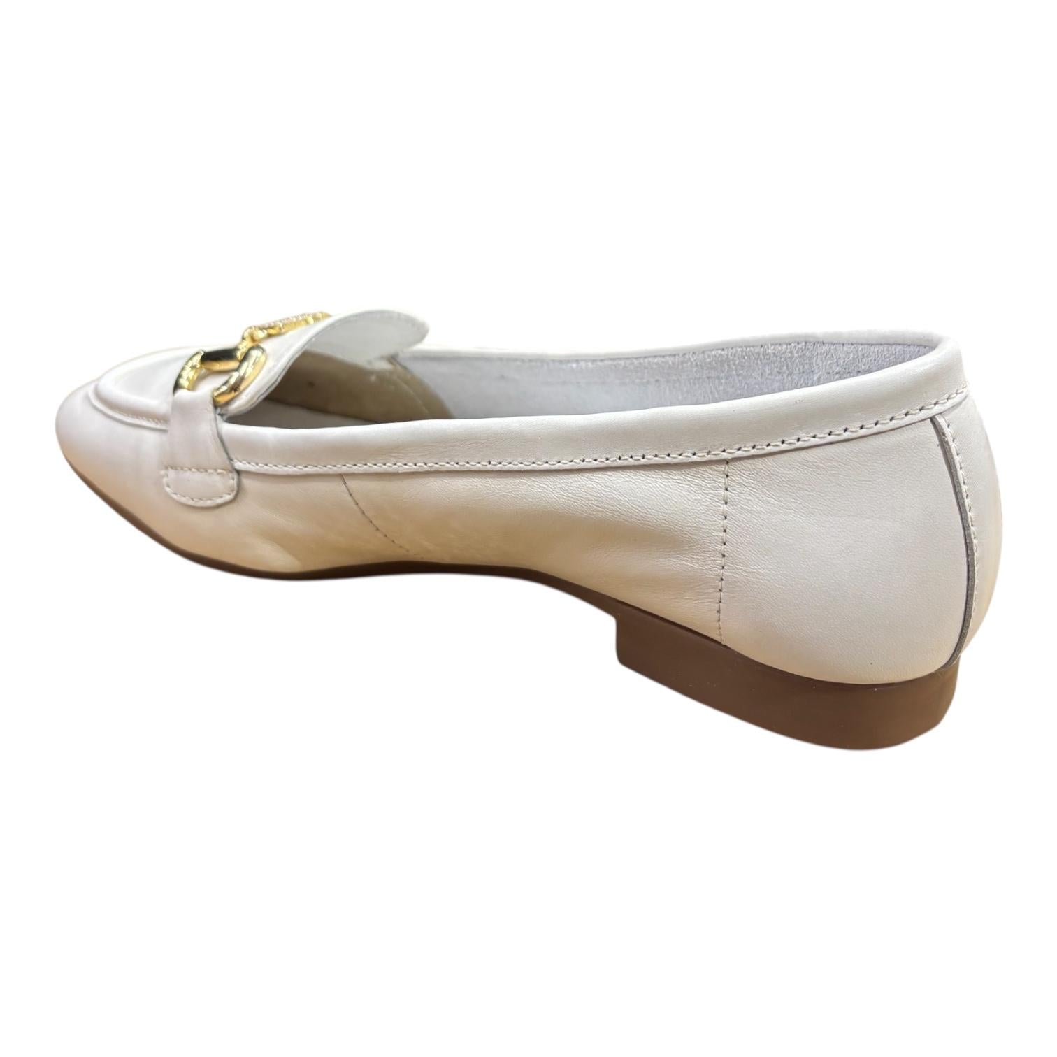 Valleverde scarpa bassa da donna con dettaglio dorato sulla tomaia in nappa 29520 avorio