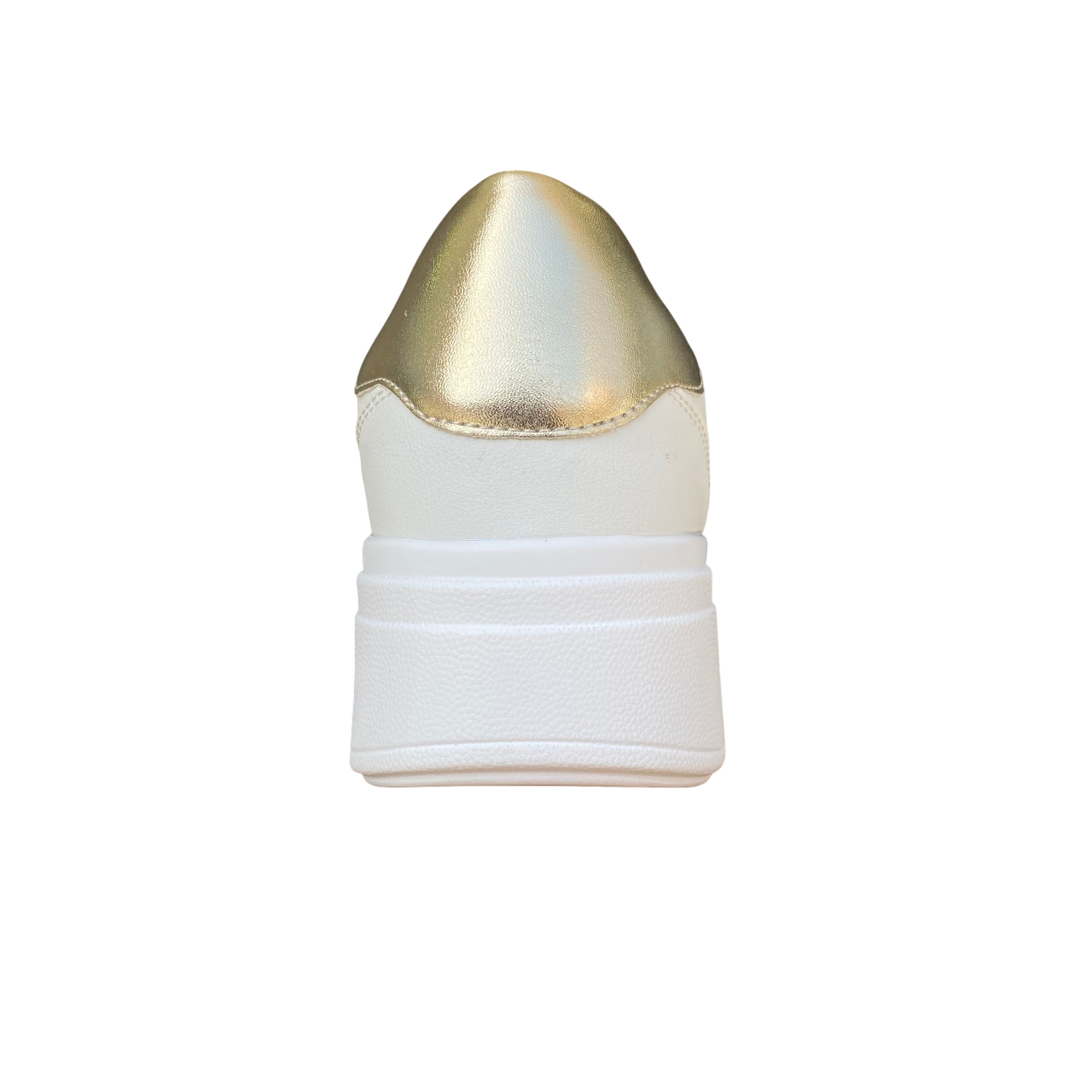 Valleverde scarpa sneakers da donna con applicazioni sui lacci 35103 bianco-oro