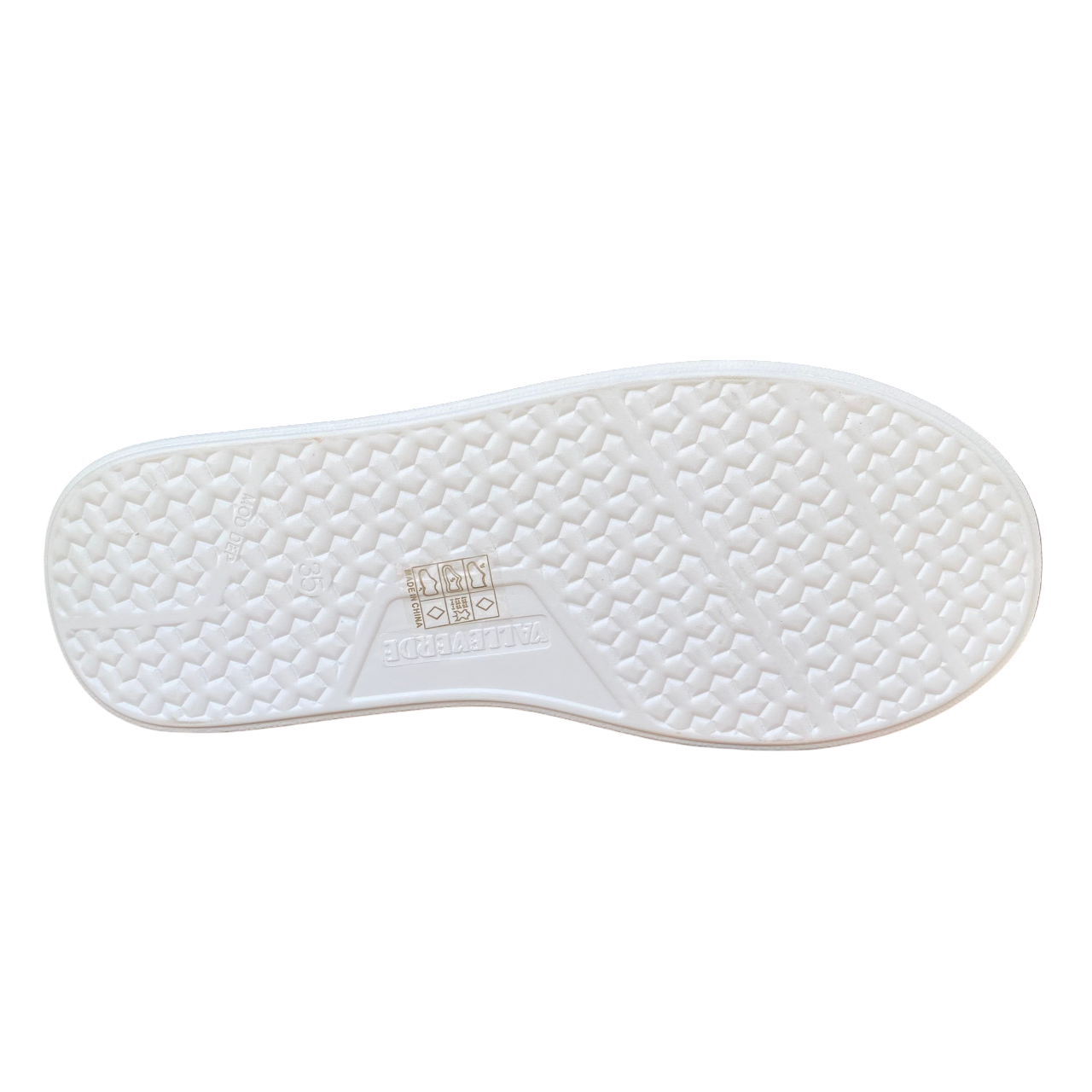 Valleverde scarpa sneakers da donna con applicazioni sui lacci 35103 bianco-oro