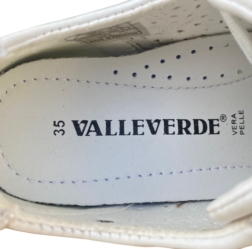 Valleverde scarpa sneakers da donna con laccio e zip 36061 bianco-oro