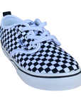 Dettaglio pattern checkerboard Vans Atwood Slip-On Junior VN0A2XSPHRK, motivo scacchi bianco-nero per kids