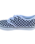 Sneakers Vans Atwood Slip-On Junior VN0A2XSPHRK bianche a scacchi neri per bambini con pattern checkerboard, vista interna