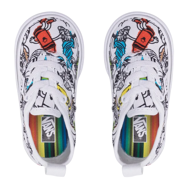 Vans Authentic Elas x Crayola Infant VN0A34A1ARE1 | Sneakers bianche a fantasia - alto