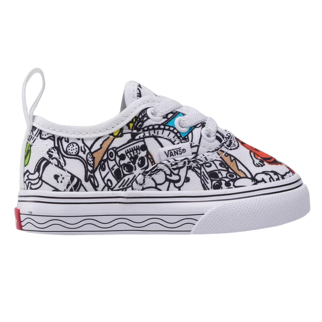 Vans Authentic Elas x Crayola Infant VN0A34A1ARE1 | Sneakers bianche a fantasia - laterale