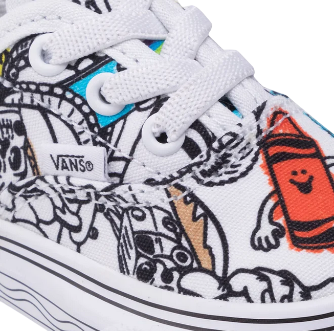 Vans Authentic Elas x Crayola Infant VN0A34A1ARE1 | Sneakers bianche a fantasia - lacci