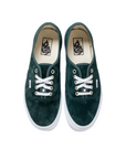 Sneakers Vans Authentic VN0A38EMU5J verde abete da donna in pelle scamosciata con suola in gomma vulcanizzata e design premium - dall'alto