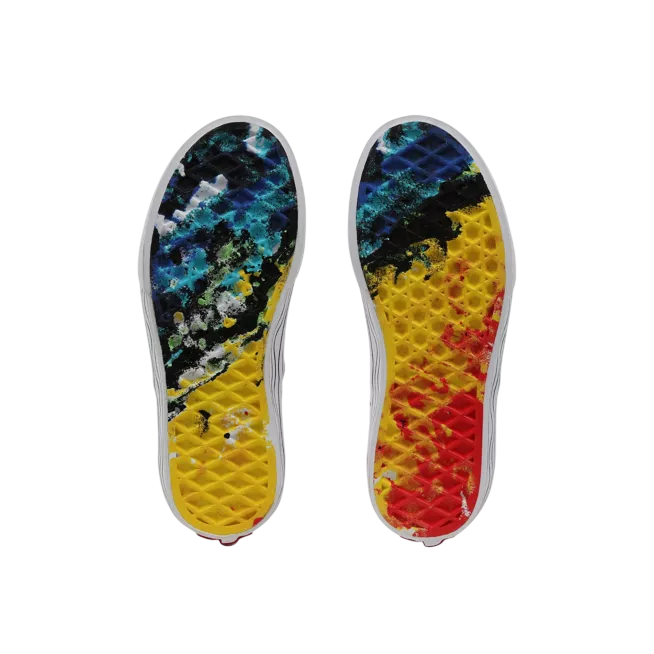 Vans Authentic x Crayola Junior bianche, modello VN0A3UIVARE in tela da disegnare e personalizzare - suola 