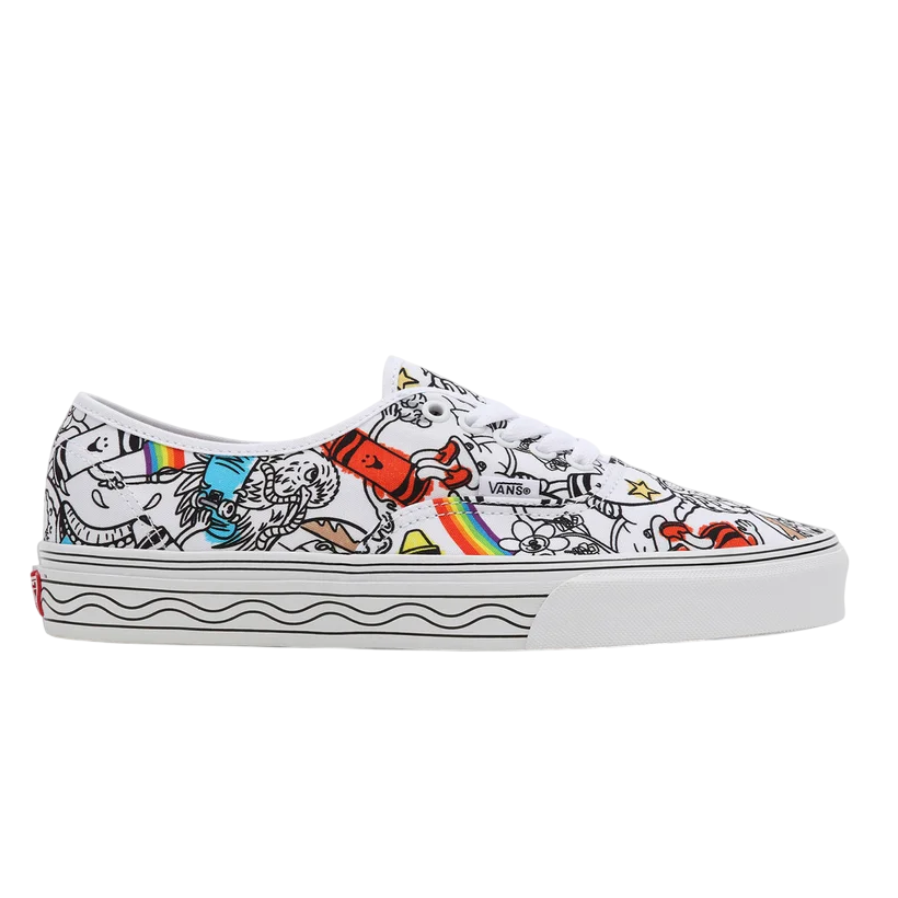Sneakers Vans Authentic x Crayola VN0A5KRDARE DIY a fantasia unisex con design personalizzabile e collaborazione speciale - esterno