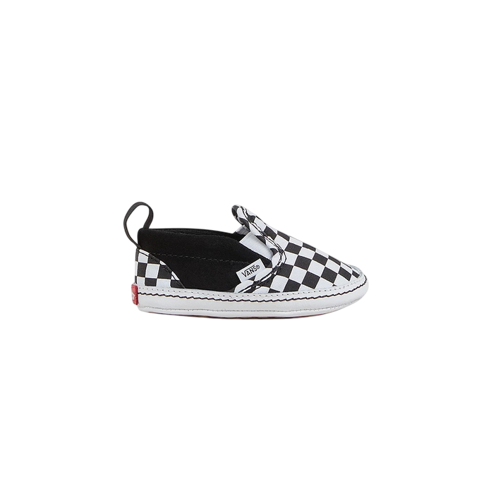 Scarpine Vans Baby Slip-on Crib VN0A2XSLFB71 nero-bianco con strappo per neonati e primi passi