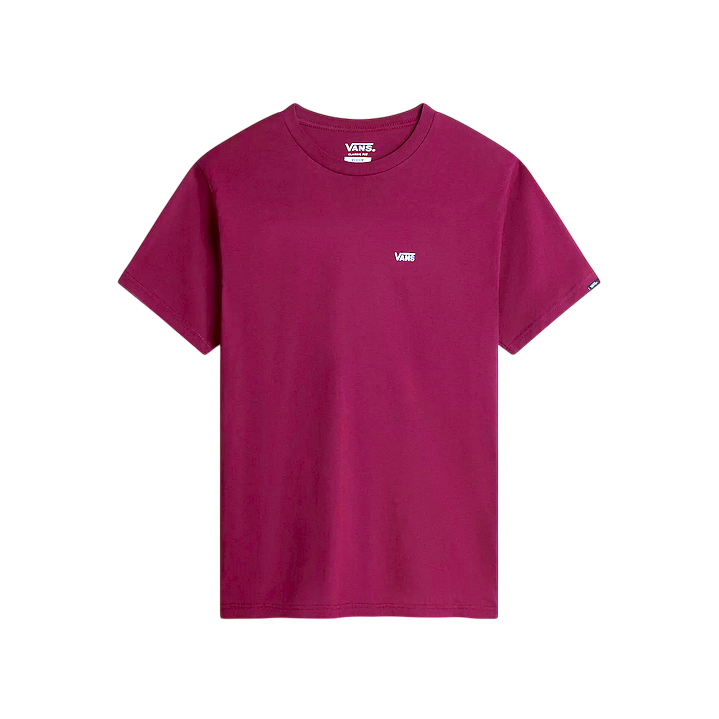 Vans maglietta manica corta da uomo con logo piccolo Left Chest VN0A3CZEC9L ciliegia