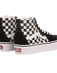 Vans scarpa sneakers alta da donna con zeppa SK8-Hi VN0A3TKNQXH1 nero-bianco