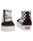 Vans scarpa sneakers alta da donna con zeppa SK8-Hi VN0A3TKNQXH1 nero-bianco