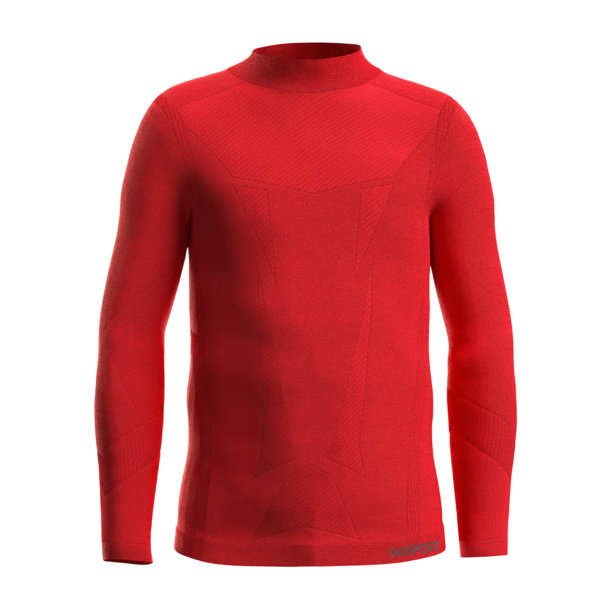 Vivasport Maglia termica junior 202051 rosso - Manica lunga e collo lupetto per ragazzi