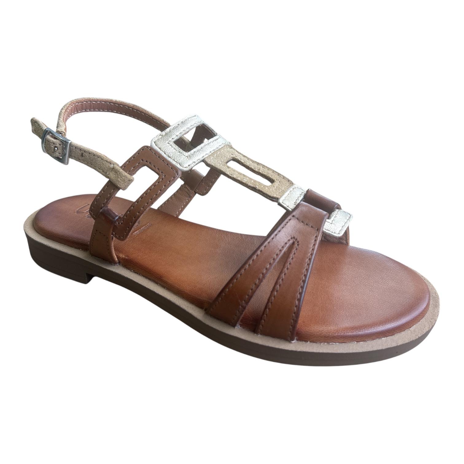 Vueva sandalo basso da donna WD425R33 marrone