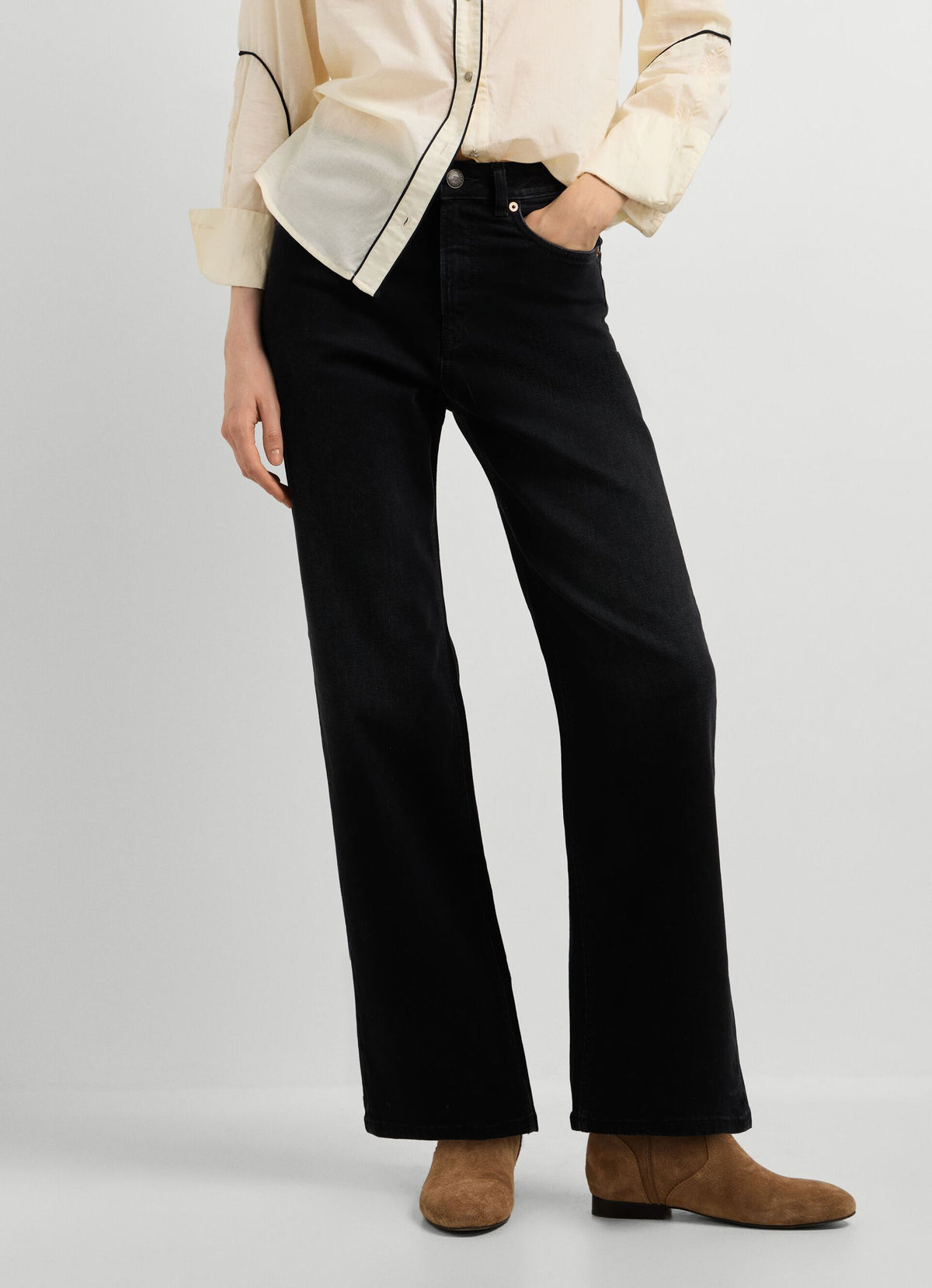 Pepe Jeans lexa - jeans straight fit a vita alta PL2051081 nero