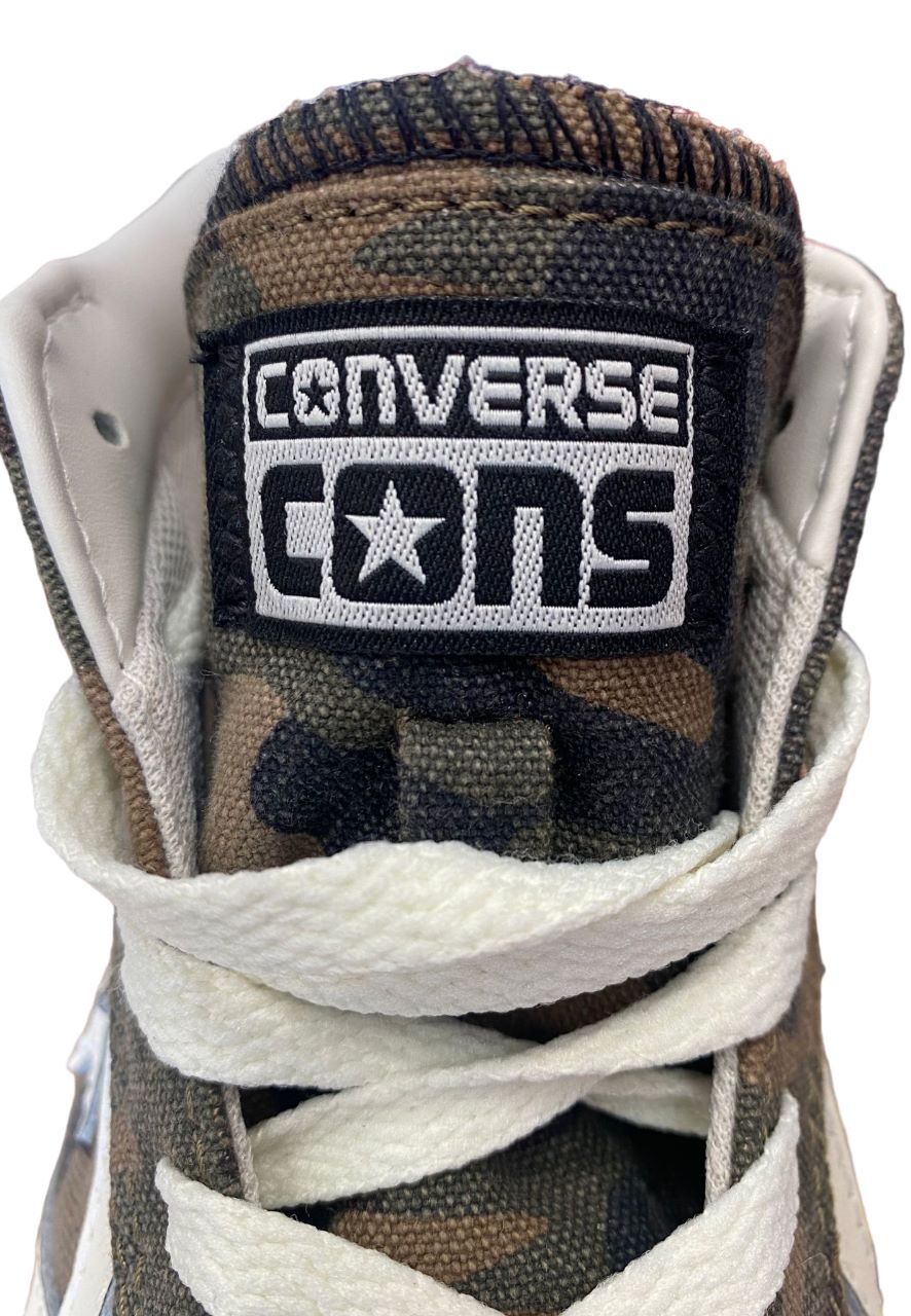 Converse sneakers alta da ragazzo Pro Leather Vulc 643778C green camo