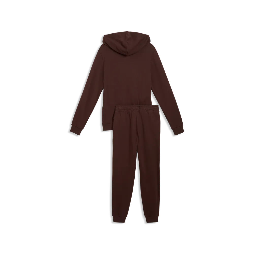 Puma tuta sportiva da uomo con cappuccio Essential Elevated Suit FL 695216-33 cioccolato