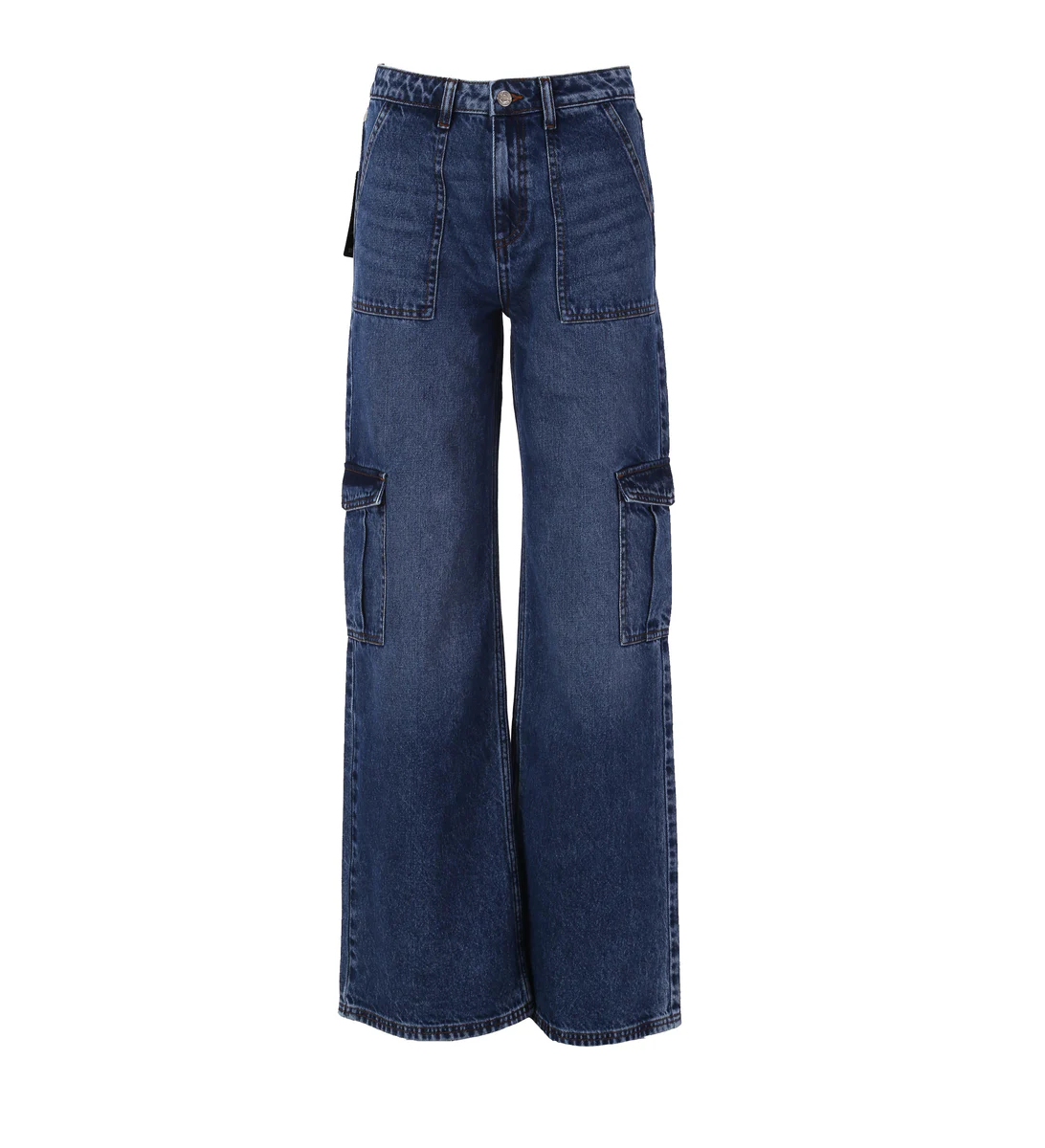 XT Studio pantalone jeans cargo da donna X124SVC803D41902-257 blu medio