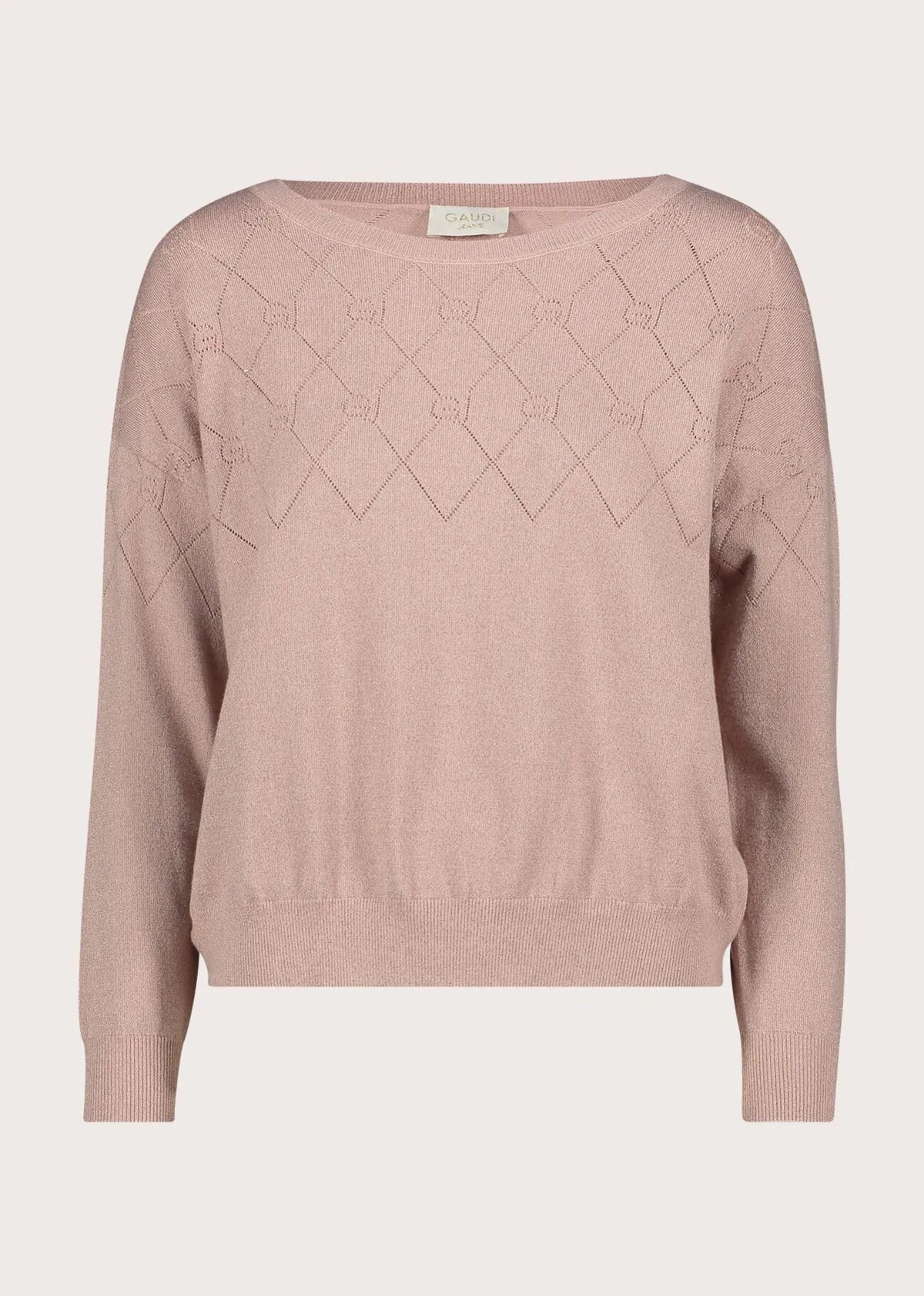 Gaudì Maglia rosa da donna con scollo a barca 621BD53052 rosa