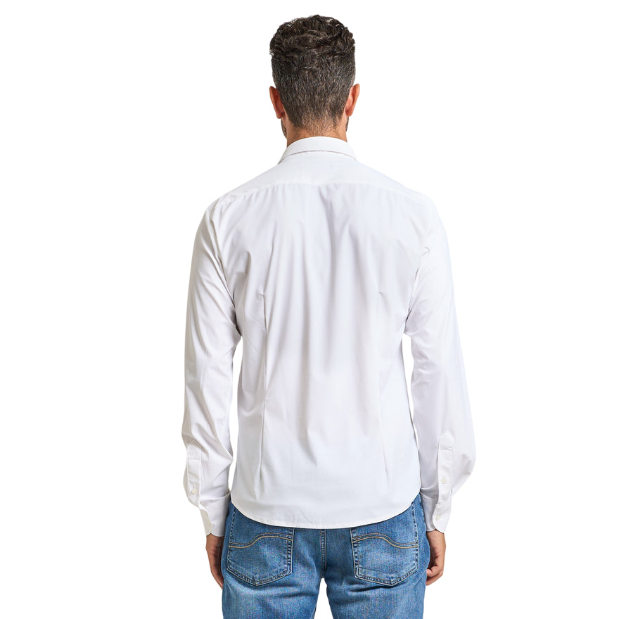YES ZEE – Camicia Uomo No Stiro 0362 C809 Gesso - retro 