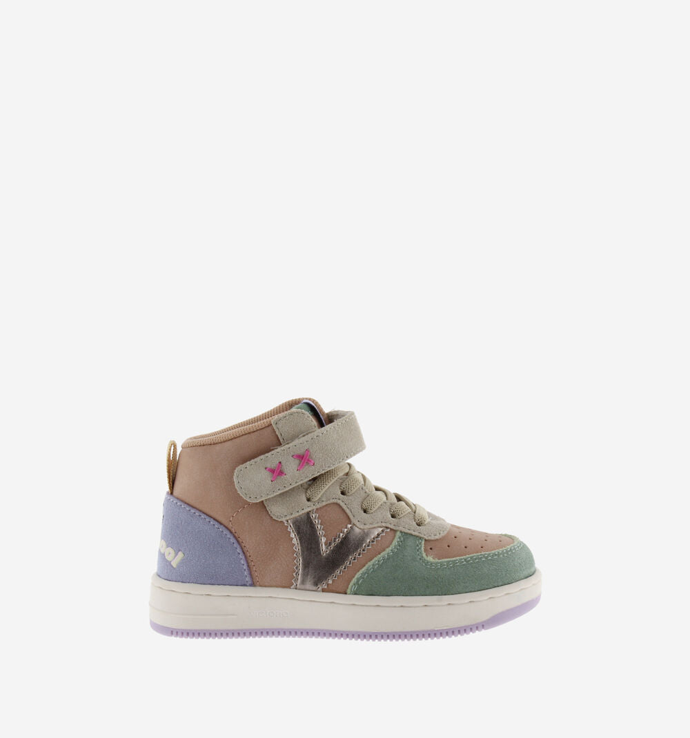 Victoria scarpa sneakers da ragazza con laccio elastico e strappo TIEMPO 1124122-118 beige