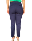 Yes Zee pantalone chinos punto Milano da donna 1111 0710 blu