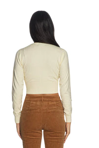 Yes Zee Maglia Cardigan da donna 1040 M101 0222 oro vista retro