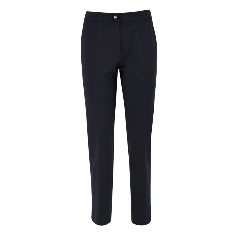 Yes Zee Pantalone Donna Chinos in Punto Milano 1016 P378 CE00 nero - Vista Frontale