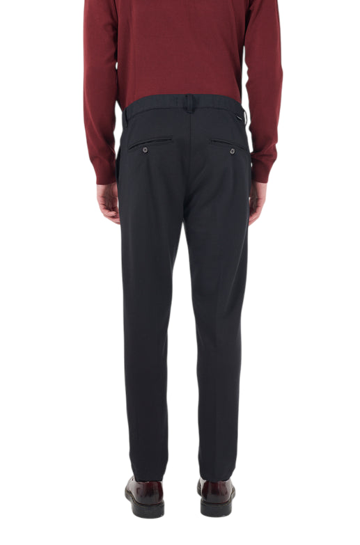 Yes Zee Pantalone Uomo con Coulisse ed Elastico - P680 WL00 Nero - retro 