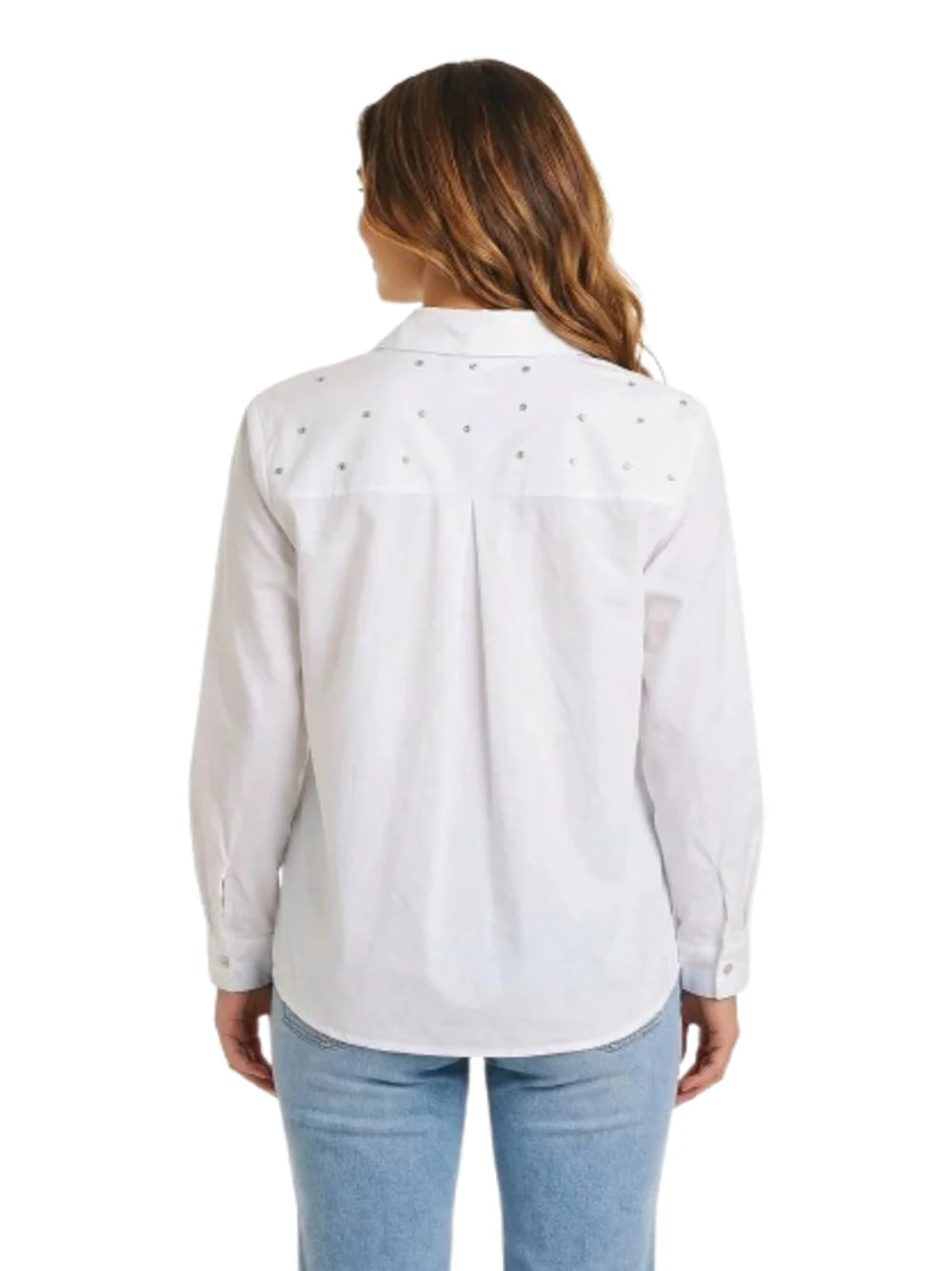Yes Zee camicia da donna 1058 C407/ED00 0107 bianca