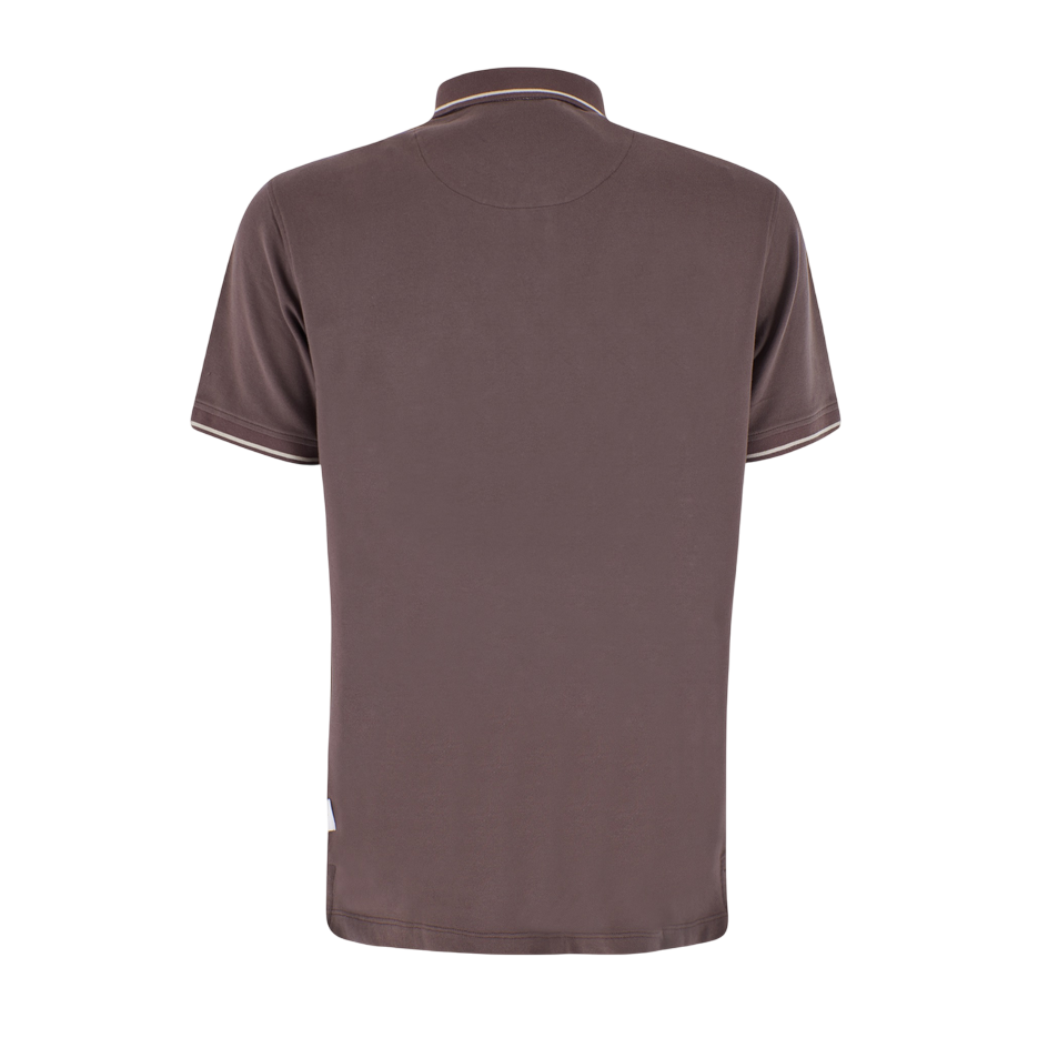 Yes Zee polo manica corta da uomo con finto taschino 0709 T716 S400 0232 marrone