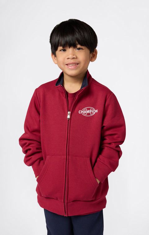 Champion Tuta Felpata junior con Zip Intera 307261-RS508 Rosso