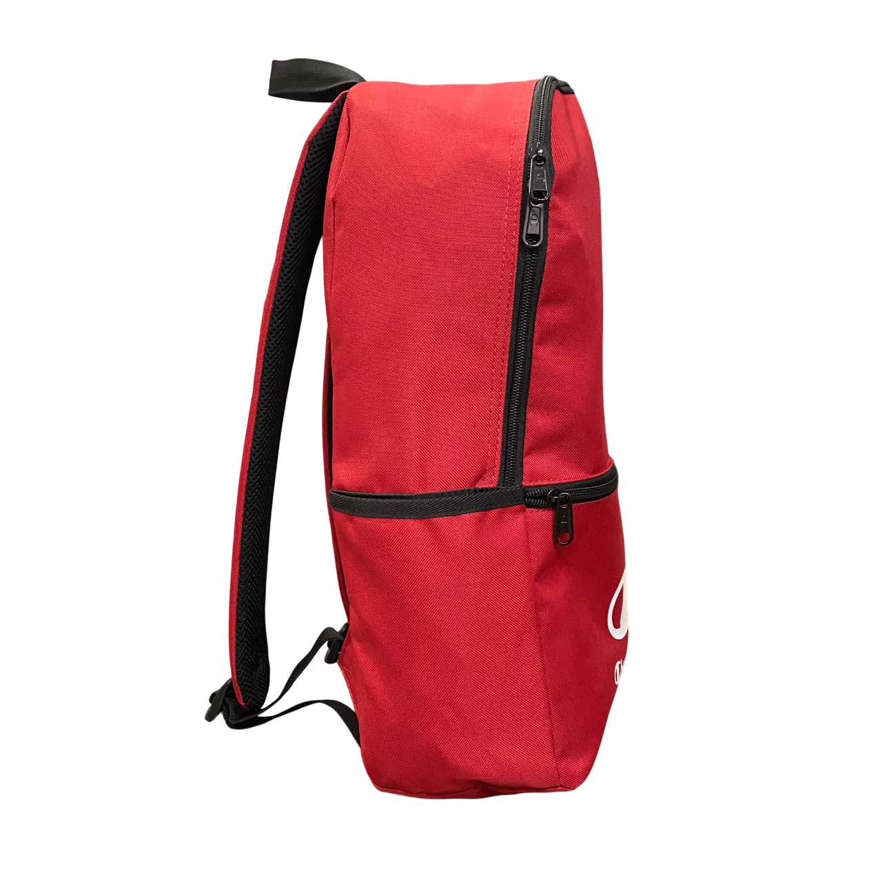 Zaino Champion multiuso unisex rosso con design funzionale e resistente, ideale per uso quotidiano e trasporto pratico, vista laterale