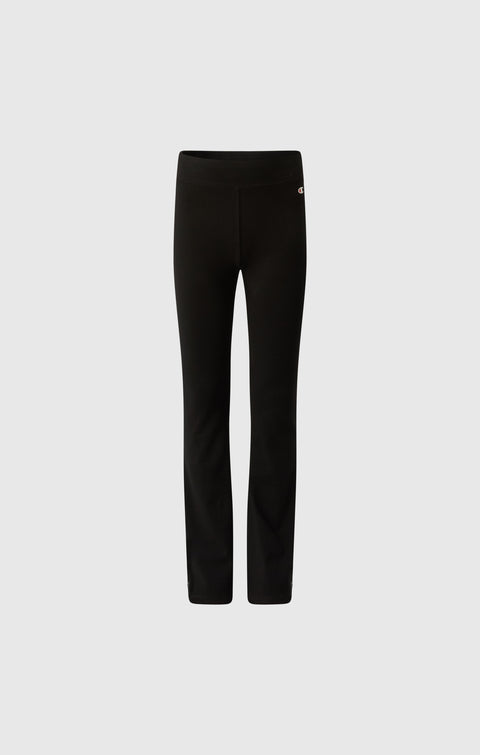Champion pantalone sportivo Flare da ragazza in cotone elasticizzato 405418-KK001 nero