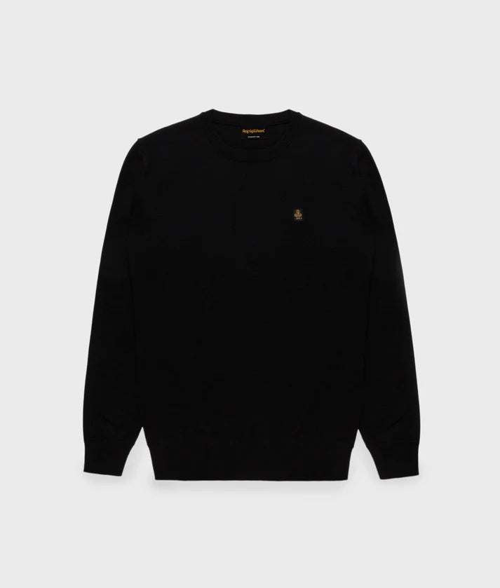 RefrigiWear Bennet Wash Pullover M26908 MA0015 G060 Nero - Maglione Uomo in Lana Merino