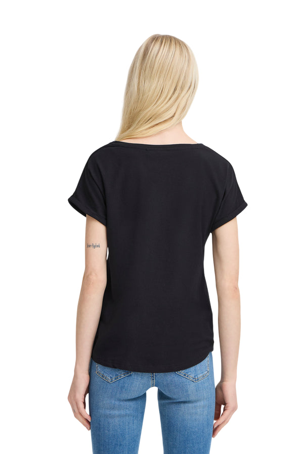 b.young maglietta manica corta donna BYPamila 20804205 80001 nero - retro 