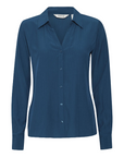 b.young camicia da donna manica lunga Hubba Reg 20813836 194033 blu