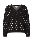 b.young maglione girocollo da pois da donna Bymiran dot Jumper 20815262 200453 nero