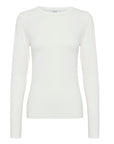 b.young t-shirt da donna manica lunga Pamila 20807594 80115 bianco latte