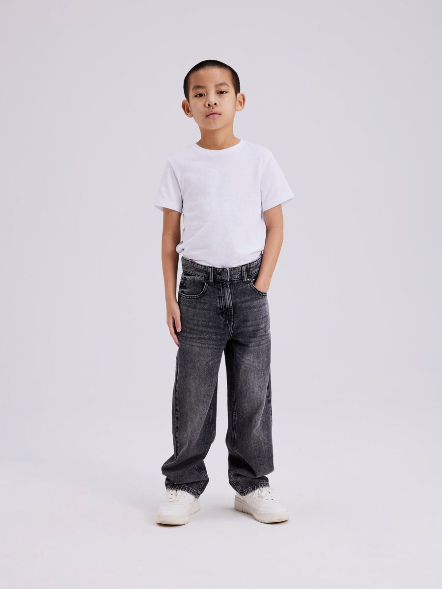 name it pantalone Jeans Junior dritto Ryan 13224456 slavato marrone