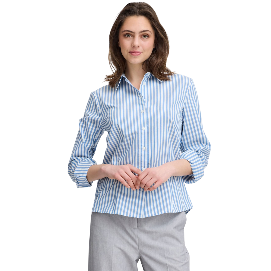 b young camicia manica lunga da donna a righe Byhetila 20815257 203988 bianco