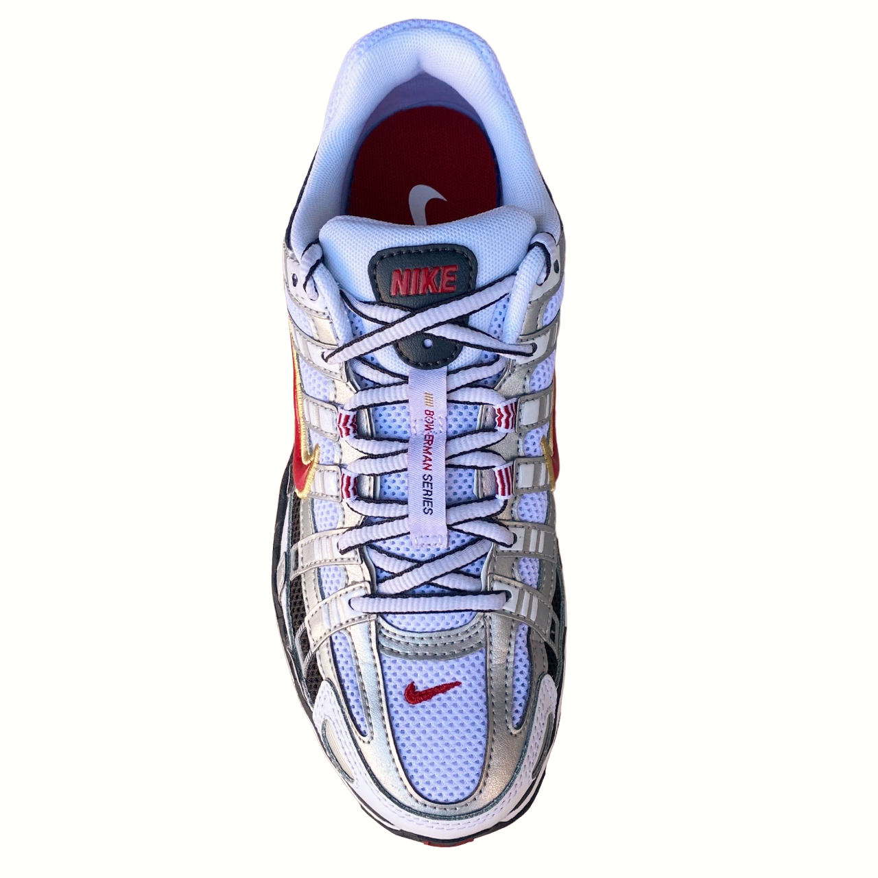 Nike scarpa sneakers da donna P-6000 BV1021-101 bianco-rosso
